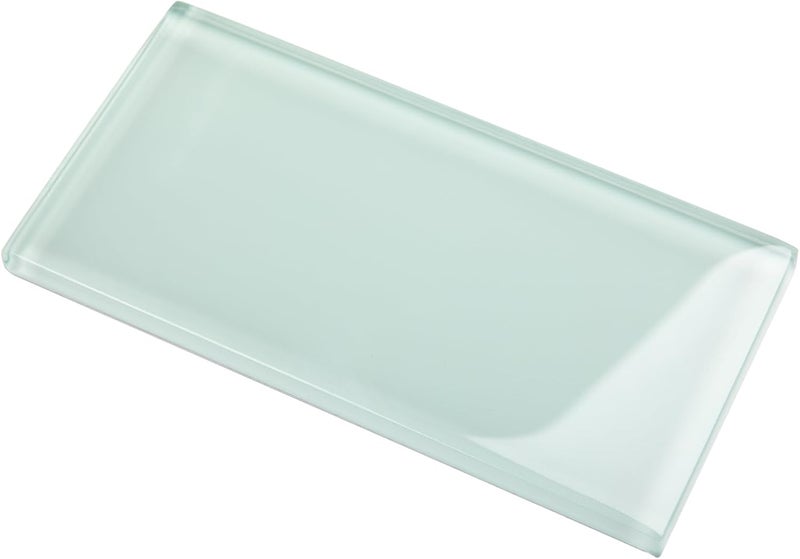 Lovdeco Peel and Stick Glass Subway Tile, 3 x 6 Inch, 5 Sq Ft, Light Green Glass for Bathroom Kitchen Backsplash Wall, 40-Pack - Image 1